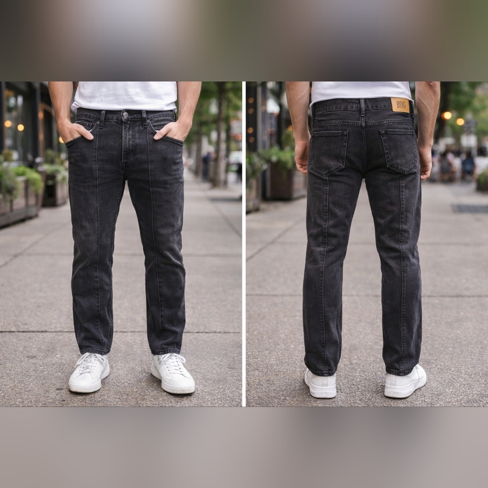 BDG Men's Dark Gray Straight‎ Jeans